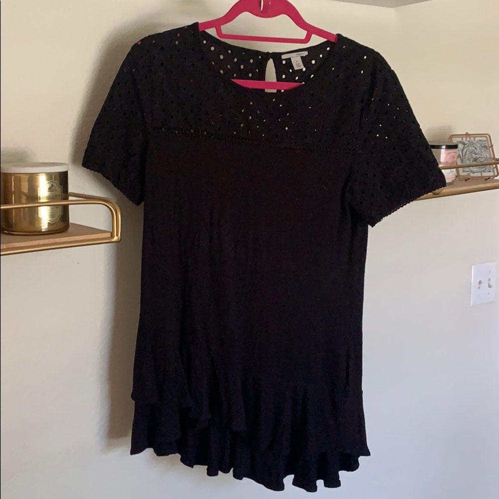 Halogen Black Layered Top